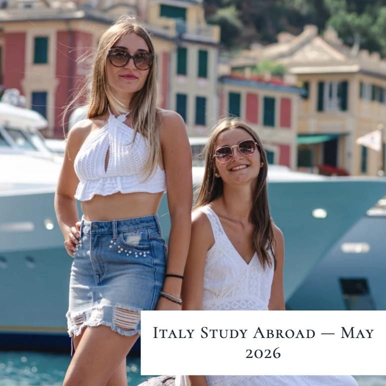 The Italy Study Abroad hardcover: two friends in Portofino